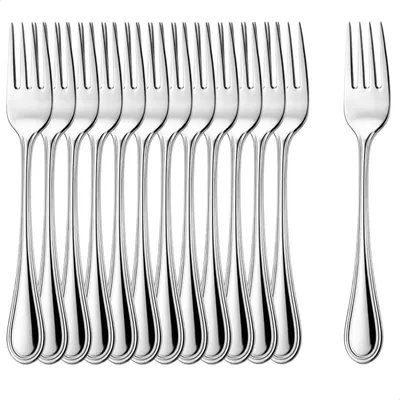 Zdjęcie produktu dla Widelczyki do ciasta Widelce do ciast 12 sztuk, stal nierdzewna, 14.5 cm, do codziennego użytku