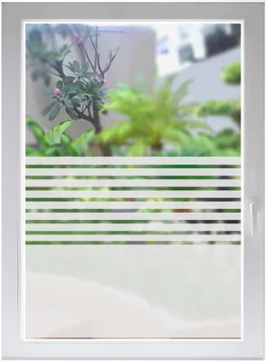 Produktbild von INDIGOS UG Sichtschutzfolie Glasdekorfolie Fensterfolie Stripes satiniert blickdicht ORACAL® - 800mm Breite x 500mm Höhe