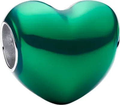 Image de Charm PANDORA Cœur métallisé vert 793337C07