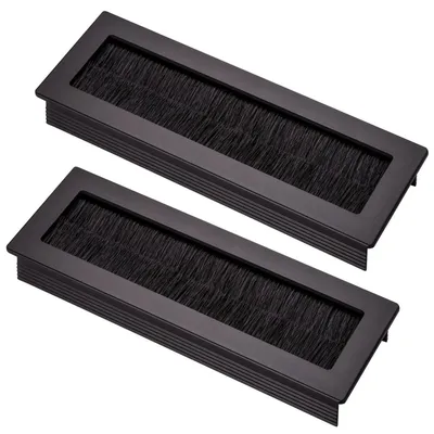 Produktbild von SOTECH Kabeldurchlass TONDO 150 x 70 x 17,3 mm schwarz – Kabeldurchführung Schreibtisch (2 Stück)