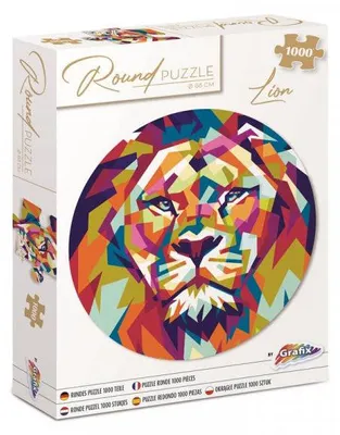 Obrázok produktu pre Okrúhle puzzle Lion 68 cm - 1000 ks