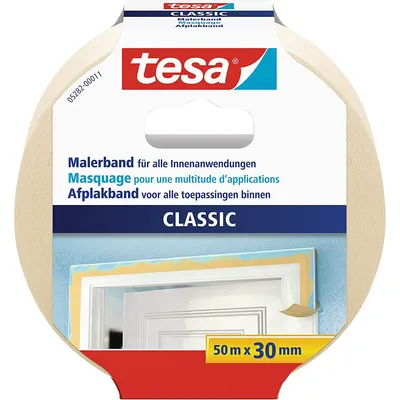 Produktbild von TESA 05282, Montageband, Weiß, 50 m, Drinnen, Holz, 30 mm