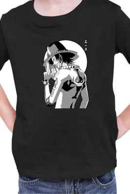 Immagine prodotto di Maglietta per bambini Manga Japan Anime Comics Animation One Manga Piece Anime 0020, 12-13 Jahr - 152 , Noir