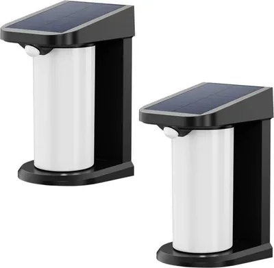 Image de Projecteurs Solaires LED, Applique Murale avec Détecteur de Mouvement, Lot de 2 LUSTY H18 cm, Blanc