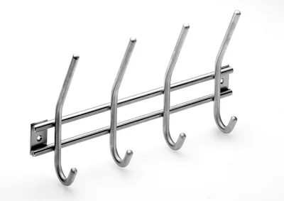 Produktbild von Hettich Garderobenleiste 4 Haken 30,0 x 16,5 x 5,5 cm Edelstahl