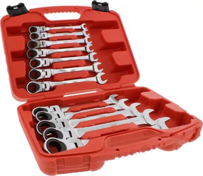 Produktbild von Ratschenringschlüssel Set JMP 12-teilig mit Gelenk
