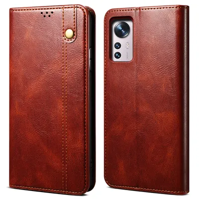 Obrázek produktu pro Pouzdro pro Xiaomi 12, kožené flip pouzdro peněženka s funkcí stojánku červené