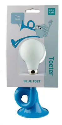 Image de Corne cycliste -Lure Pexkids - Bleu avec une boule blanche