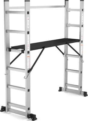 Produktbild von RMBO Mehrzweckleiter, Podestleiter 168 cm, 4-in-1 Leiter, Anlegeleiter, Max. Belastung 150 kg, EN131.6