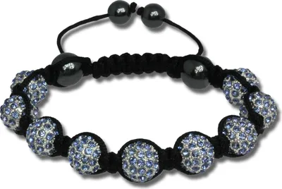 Produktbild von SilberDream Damen-Shamballa Armband 18-23cm weiß 9 Zirkonia Kristalle SDA921