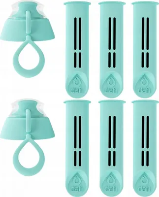 Produktbild von DAFI Soft & Solid Flaschenfilter 3er Pack Mint Deckel