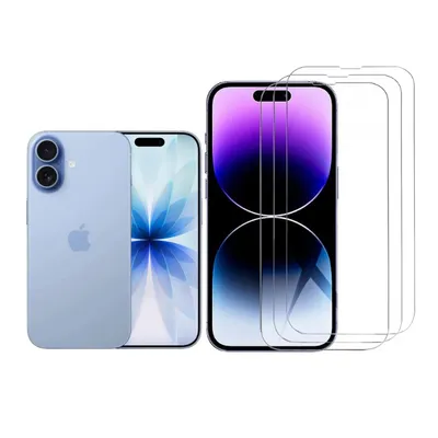 Produktbild von CLM-Tech 3er Set Schutzfolie kompatibel mit iPhone 17 Panzerfolie 6,1 Zoll Panzerglas Crystal Clear Displayschutz 9H Glas Displayfolie Schutzglas - Unterstützt Fingerabdruck-ID - Folie kristallklar 3X Stück