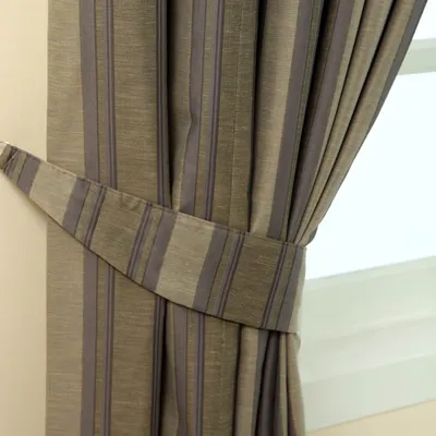 Produktbild von HOMESCAPES Raffhalter für Jacquard Vorhänge Marbela Stripes blau 2 Stück