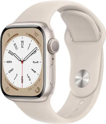 Produktbild von Apple Watch Series 8 41mm (A2770) Starlight Alu Sport Band Starlight GPS Gut