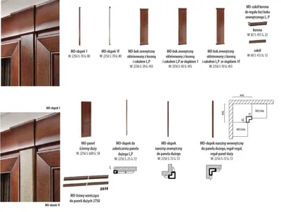 Produktbild von Brauner Exklusiver Büroschrank Arbeitszimmer Möbel Massivholz Regale