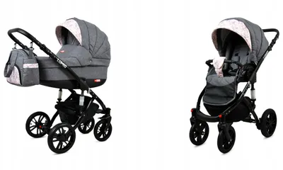 Produktbild von BabyLux® Lumio | 2in1 Kinderwagen Set | Flaxen | Kombikinderwagen | Kinderwagenset | Buggy + Bab