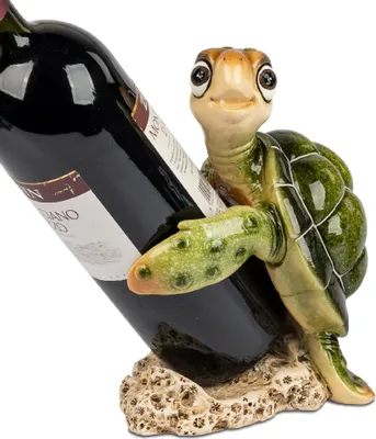 Produktbild von Flaschenhalter fröhliche Schildkröte Harry grün aus Kunststein Formano