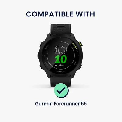 Produktbild von kwmobile Echtleder Uhrenarmband für Garmin Forerunner 55 Armband - Ersatzarmband für Fitnesstracker - Wechselarmband Smartwatch - Braun