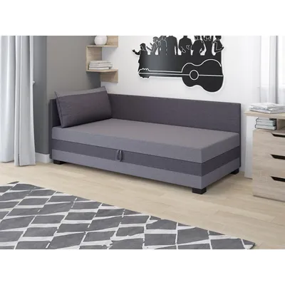 Obrázok produktu pre Jednolôžková čalúnená posteľ 100x195 MIRRY PLUS 2 - šedá / grafitová