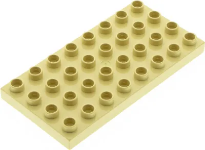 Produktbild von 1x Lego Duplo Bau Platte 4x8 beige Basic Grundplatte 6184966 20820 10199 4672