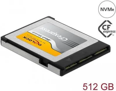 Obrázok produktu pre DeLOCK 54067, 512 GB, CFexpress, 1600 MB/s, 1000 MB/s, Čierna