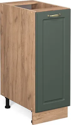 Produktbild von Vicco Apothekerschrank Fame-Line, 30 cm ohne Arbeitsplatte, Grün-Gold Landhaus/Goldkraft Eiche