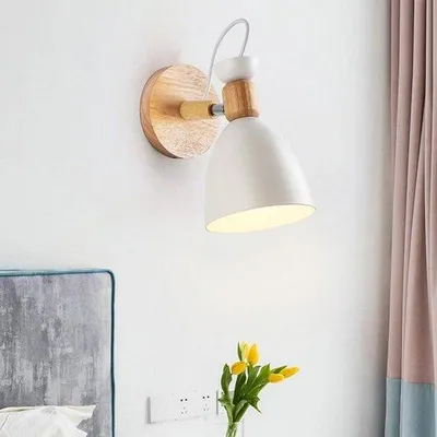 Obrázok produktu pre Moderná nástenná lampa 180° E27, biela, do spálne
