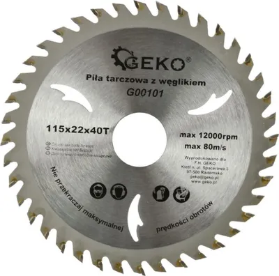 Produktbild von Geko G00090 Tct - Klinge de Kreissägeblatt für Holz (185 x 20 x 24 T, 12 Stk.)