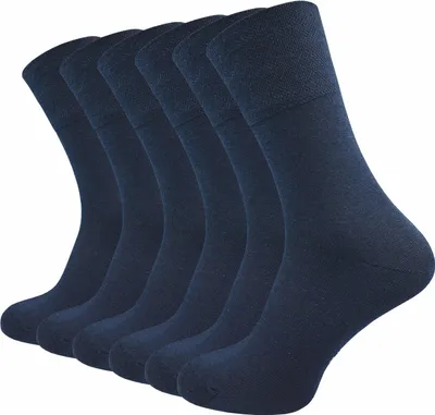 Produktbild von Gawilo  Gesundheitssocken ohne Gummibund | Extra weiter Piquet-Strick am Komfortbund | Damen (6 Paar), Blau / 35 - 38