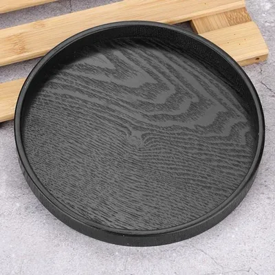 Rundes Holztablett für Tee, Kaffee und Snacks - Ideal für Zuhause und Restaurants (30cm)
