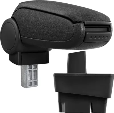 Immagine prodotto di [Bracciolo centrale, perfetto per Ford Focus I negli anni 1998 - 2001 (fino al facelift) - bracciolo con vano portaoggetti - imbottito - tessuto - nero