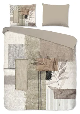 Zdjęcie produktu dla Komplet pościeli "Claires" - brązowy - (200x220 cm) - 100% poliester
