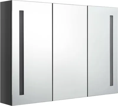 Obrázek produktu pro vidaXL LED zrcadlová skříňka do koupelny 89x14x62 cm lesklá šedá