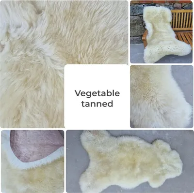 Zdjęcie produktu dla Naturalna skóra owcza - skóra jagnięca nierozdarta, 100-110 cm x 50-60 cm garbowana roślinnie