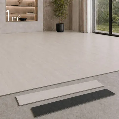 Produktbild von SPC Rigid Vinylboden 5mm Klick wasserfest mit Trittschalldämmung Holzoptik für Küche Bad Wohnzimmer Flur