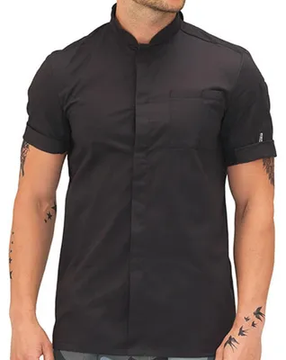 Image de Le Chef - Veste de cuisine pour hommes/femmes unisexe LT5178 (XXL) (noir)