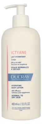Produktbild von Ducray ICTYANE, 400 ml, Frauen, trockene Haut, Weichmachend, Pumpenflasche, WATER (AQUA)GLYCERINCARTHAMUS TINCTORIUS (SAFFLOWER) SEED OIL (CARTHAMUS TINCTORIUS SEED...