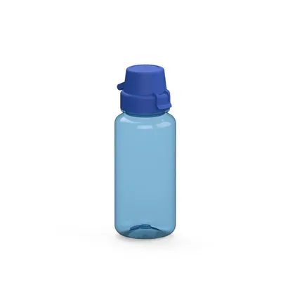 Produktbild von Wasserflasche "School" 400 ml - BPA-freie Trinkflasche aus Tritan für Kinder und Erwachsene mit auslaufsicherem Deckel - transluzent-blau/blau