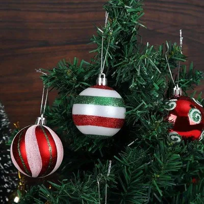 Produktbild von Famanu Weihnachtsbaumkugeln 30 Stück - 6 cm, unzerbrechlich, bunte Baumdekoration
