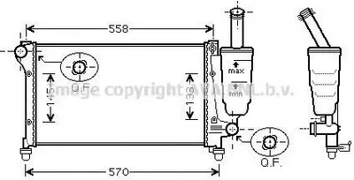 Produktbild von PRASCO FT2291 Kühler Wasserkühler Motorkühler für FIAT PANDA (169) PANDA Van (169)