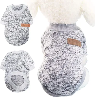 OVDGWC 2x Katzenpullover - Plüschkleidung Für Winter Mit Cartoon-Stickerei