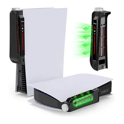 Produktbild von PS5 Konsole Kühlgebläse, 3 stufig einstellbare Geschwindigkeit USB externer Host Lüfter Kühler für die PS5 Konsole, mit Turbo-Lüfter und LED Anzeige