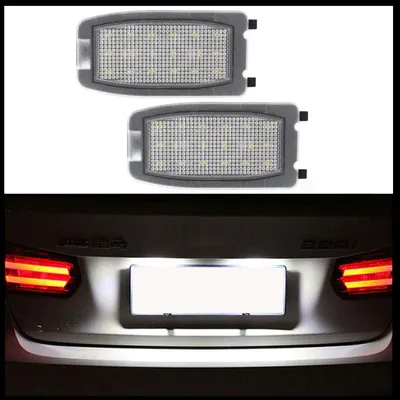 Für Volvo S60 00-03 / V70 II 00-03 / XC70 I 00-03 2x LED Kennzeichenbeleuchtung in der Farbe von GOLDCAR