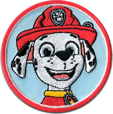 Produktbild von Comercial Mercera Paw Patrol Marshall Kinder - Aufnäher, Bügelbild, Aufbügler, Applikationen, Patches, Flicken, zum aufbügeln, Größe: 6 x 6 cm