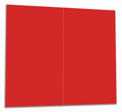 Produktbild von Wallario Herdabdeckplatte aus Glas, Größe 60 x 52 cm 2-teilig, Motiv Rot