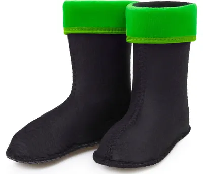 Produktbild von Ladeheid Kinder Mädchen Jungen Wärmende Stiefelsocken für Gummistiefel Innenschuh für Modell LA-KL-EVA-Kids und KL050, KL045 (Grün, 28 EU)