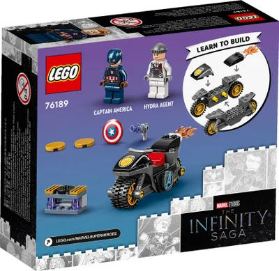 Productafbeelding van LEGO 76189 Marvel Superhelden: Duel tussen Captain America en Hydra, Avengers speelgoedset, geschikt voor kinderen vanaf 4 jaar