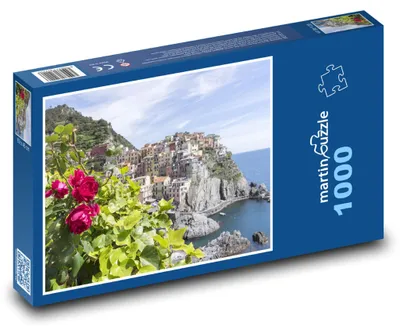 Zdjęcie produktu dla Puzzle 1000 Włoskie wybrzeże z kolorowymi domami - martinpuzzle