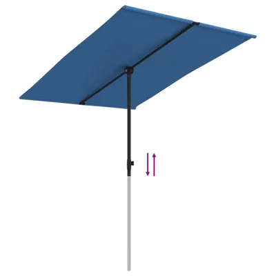 Obrázok produktu pre vidaXL Slnečník s hliníkovým stožiarom 2x1,5 m Azure Blue