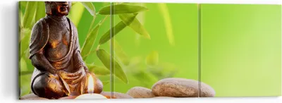 Produktbild von Bild auf Leinwand - Leinwandbild - Buddhismus Feng Shui Spa Bambus - 120x40cm - Wand Bild - Wanddeko - Leinwanddruck - Bilder - Kunstdruck - Leinwand bilder - Wandkunst - CA120x40-2392